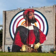 Ozmo - Portrait of a black man - Open Walls Baltimore 2014